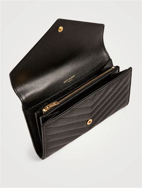 monogram with black leather flap